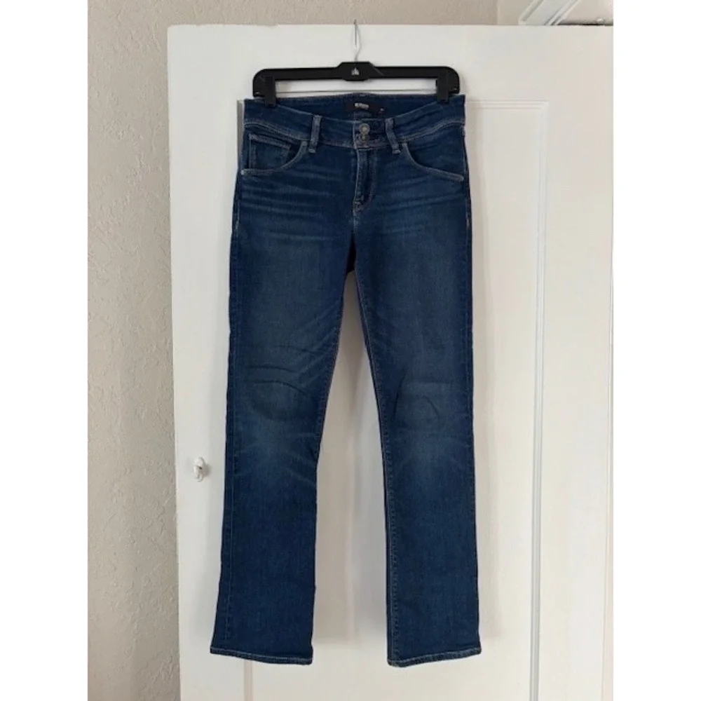 Hudson Los Angeles Beth Baby Boot‎ Dark Wash Flap Pocket Jeans WM176DWF Size 27